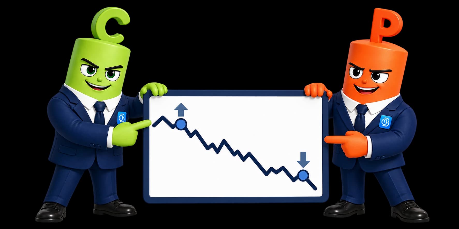 The same falling price movement can affect buy and sell positions differently.