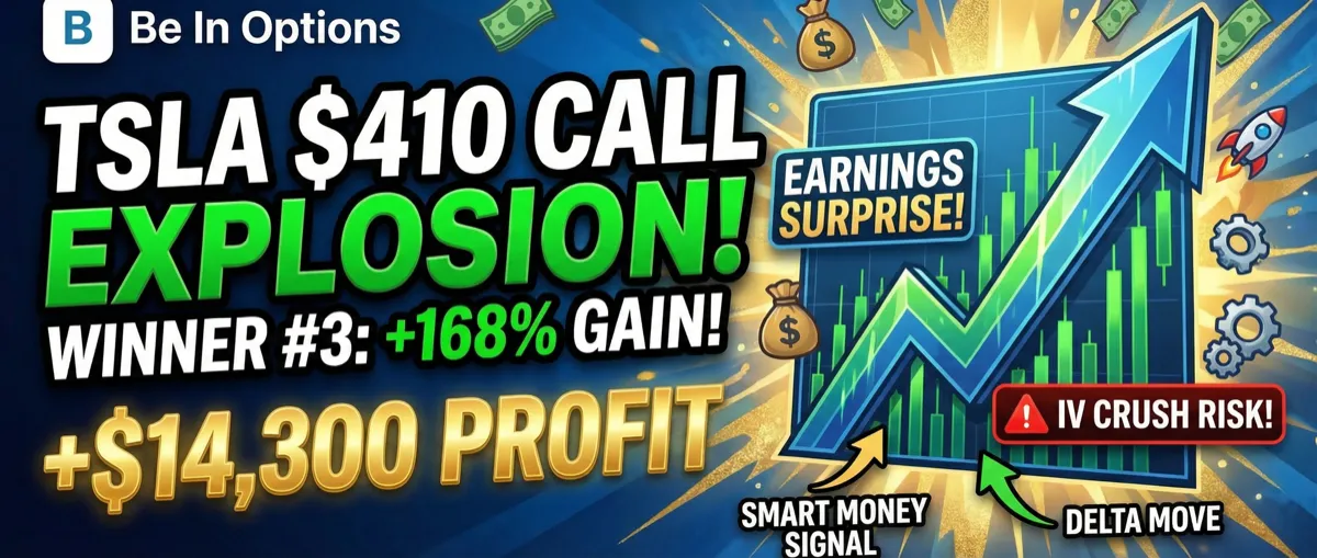 TSLA $410 Call: +168% über Earnings